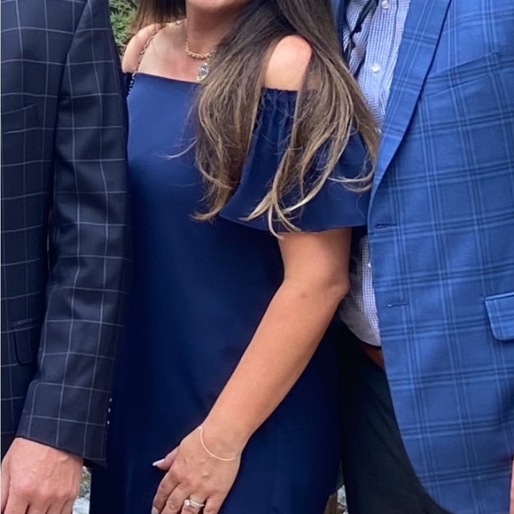 Trina Turk Exceptional Indigo Off-Shoulder Dress Size M - Worn Once! - Picture 11 of 12